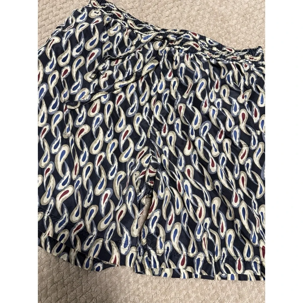 Vintage‎ 100% Silk Boxers Boxer Shorts Mens Medium Blue Paisley